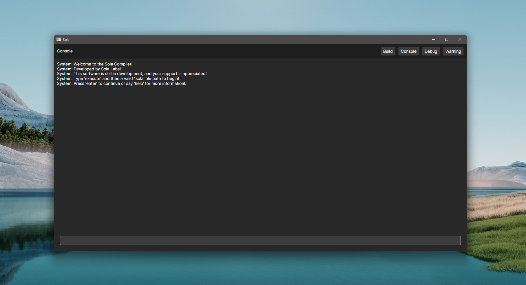 Sola Compiler on Windows